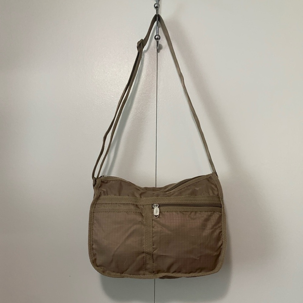 Vintage Y2K Cellini Tan/Beige Travel Adjustable Sporty Crossbody Bag